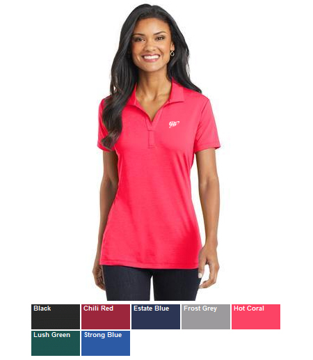 port authority ladies performance fine jacquard polo