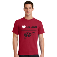 11308 - I Love My Job Tshirt - Red - thumbnail