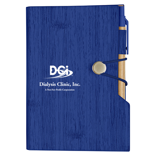 Woodgrain Look Notebook with Sticky Notes and Flags