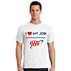 11306 - I Love My Job Tshirt - White<br><font color=#1fba2d>Ships from Stock</font> - thumbnail