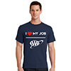 11307 - I Love My Job Tshirt - Navy<br><font color=#1fba2d>Ships from Stock</font> - thumbnail