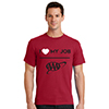 11308 - I Love My Job Tshirt - Red<br><font color=#1fba2d>Ships from Stock</font> - thumbnail