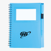 A3072 - 5.5" x 7" Star Spiral Notebook w/Pen - thumbnail