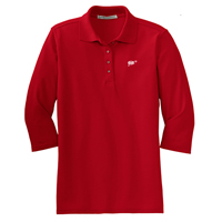 Port Authority Ladies Silk Touch 3/4-Sleeve Polo