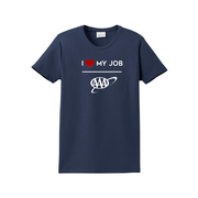 Ladies I Love My Job Tshirt - Navy